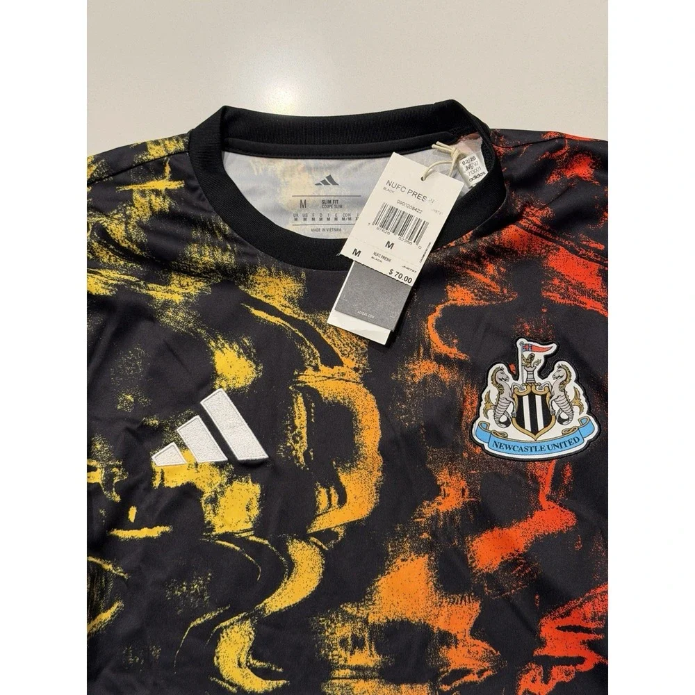 Adidas Newcastle United FC 25/26 Pre-Match Jersey JN8797 Black Mens M NWT